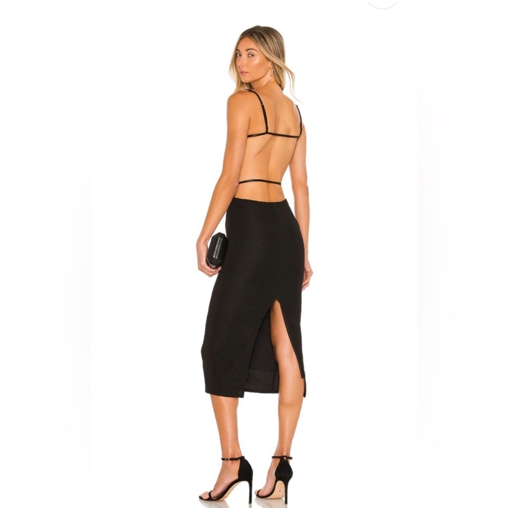 Camila Coelho Jeralyn Midi Dress in Black size XXS
